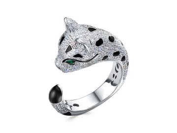 Кольцо декоративное Cloud7, серебро 925 проба, вставка эмаль