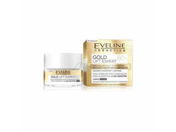 Крем-сыворотка для лица EVELINE Gold lift expert с 24к золотом 60+, 50 мл