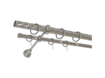 Карниз металлический DECORULE ПАРИЖ DR_К_П-160_25/2P/6 хром матовый на акции в магазинах Ома