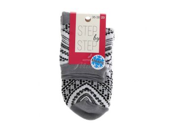 Носки женские STEP by STEP Махра, размер 23, цвет серый, арт. НЖ 9044-40