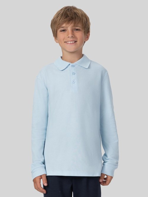 Поло для мальчиков голубое, фото 1 из 8