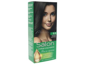 Уход-краска для волос SALON стойкая, тон 3.3 горький шоколад
