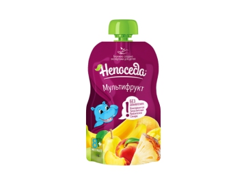 Пюре Непоседа Мультифрукт ис смеси фрукт 90г