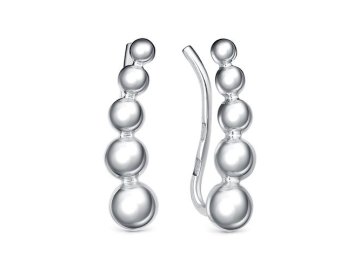 Серьги каффы DELTA, серебро 925 проба