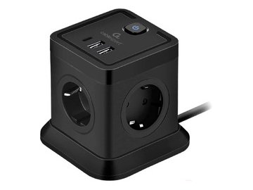 Сетевой фильтр Cablexpert TWR-4-CU2-B-2