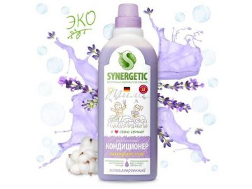Кондиционер ополаскиватель для белья SYNERGETIC биоразлагаемый Лавандовое поле, 1 л