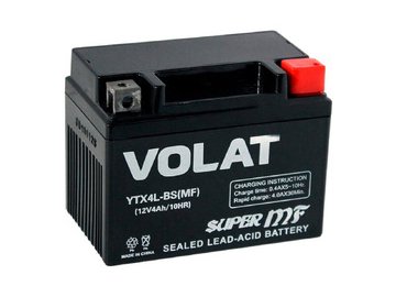 Мотоаккумулятор VOLAT YTX4L-BS 4Ah (MF) R+