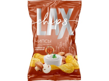 Чипсы картоф."LAX"(грибы со сметан.)140г на акции в магазинах Евроопт