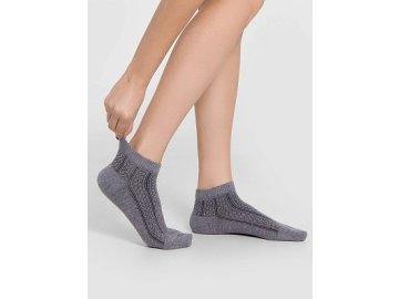 Носки женские серые с узором