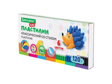 Пластилин классический BRAUBERG KIDS 106435