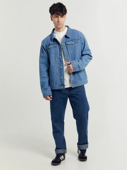 Жакет мужской джинсовый в синем цвете, фото 4 из 12