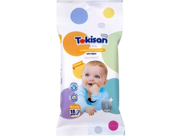 Салфетки влажные "TOKISAN" (детские)15шт в Дятлово Евроопт