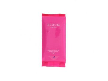 Акции Милы Ельск Только в сети «Мила» - Салфетки влажные BLOOM Сosmetics универсальные без рисунка, 8 шт, арт. 29