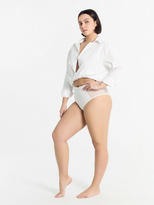 Трусы женские макси в белом цвете, фото 4 из 8