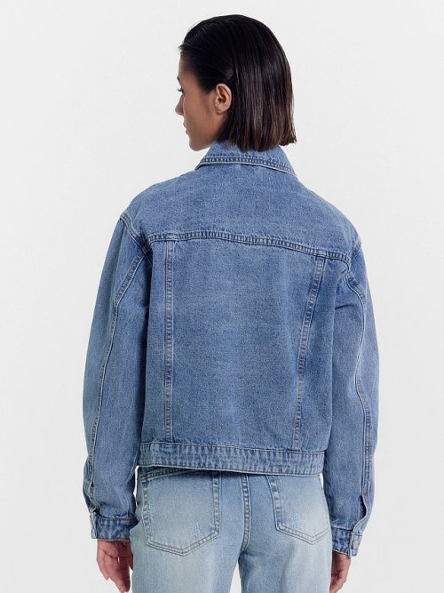 Жакет женский джинсовый голубой, фото 4 из 5