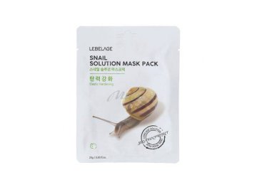 Маска для лица LEBELAGE Snail Solution Mask Pack  с фильтратом улитки тканевая, 25 г