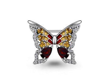 Брошь Aquamarine, серебро 925 проба 7 Карат