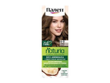 Крем-краска стойкая ПАЛЕТТ Naturia, тон 6-0 Темно-русый