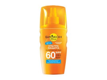 Солнцезащитный спрей БИОКОН SPF 60 для всей семьи, 160 мл