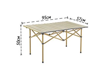 Стол походный раскладной высокий Happy Home HH-049B 95см (бежевый)