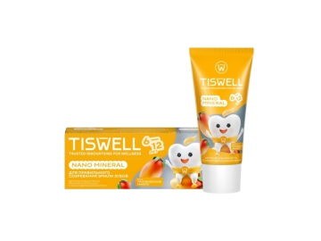 Зубная паста дет TISWELL Реминерализ с наногидроксиапатитом с 6 лет Нежный персик 60 г Корона