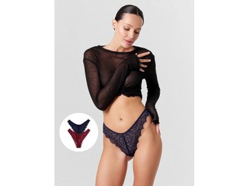 Трусы женские слипы мультипак (2 шт.) в темно-синем цвете