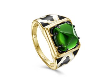 Кольцо декоративное KABAROVSKY, серебро 925 проба, вставка алпанит