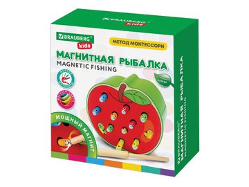 Магнитная рыбалка BRAUBERG Червяки в яблоке 665244 на акции в магазинах 5 элемент