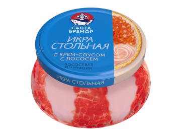 Икра Санта Бремор Стольная лососевая имитация с крем-соусом с лососем 220 г в Пинске Санта
