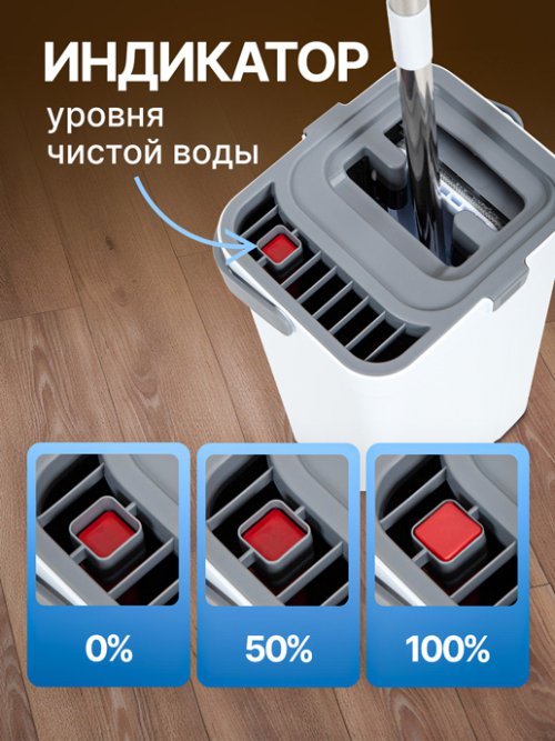 Швабра с разделением воды и вертикальным отжимом Favorite Mop, фото 5 из 60