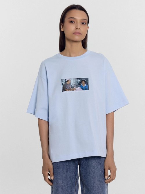 Футболка женская голубая mark formelle x мосфильм, фото 1 из 6