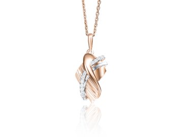Подвеска декоративная Platina Jewelry, красное золото 585 проба, вставка фианит