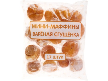 Мини-маффин(крем,вареная сгущ.) 500г на акции в магазинах Евроопт