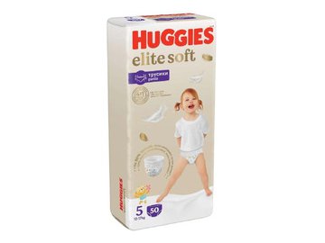 Детские одноразовые трусики-подгузники HUGGIES Elite Soft Giga 5 (12-17кг) 50 шт