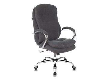 Кресло для руководителя Бюрократ T-9950SL Fabric ткань, серый, крестов. Хром на акции в магазинах 5 элемент