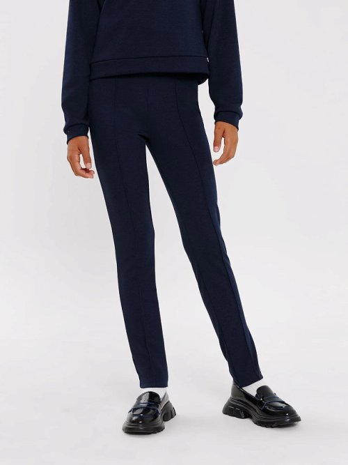 Однотонные легинсы в темно-синем цвете для девочек, фото 2 из 5