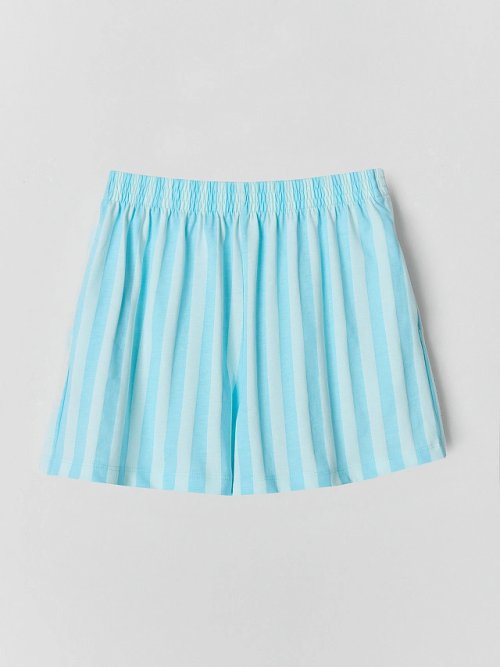 Комплект для девочек голубой с принтом из 100% хлопка, фото 8 из 10