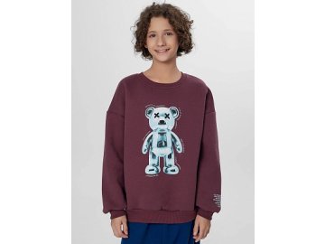 Теплый свитшот для мальчиков коричневый с начесом Марк Формель