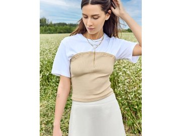 Джемпер женский в бело-бежевом цвете Марк Формель