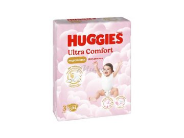 Подгузники для детей HUGGIES Ultra Comfort Giga Girl 3 (5-9 кг), 94 шт