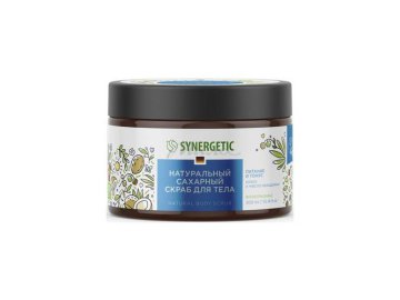 Скраб для тела SYNERGETIC сахарный Кокос и масло макадамии, 300 мл