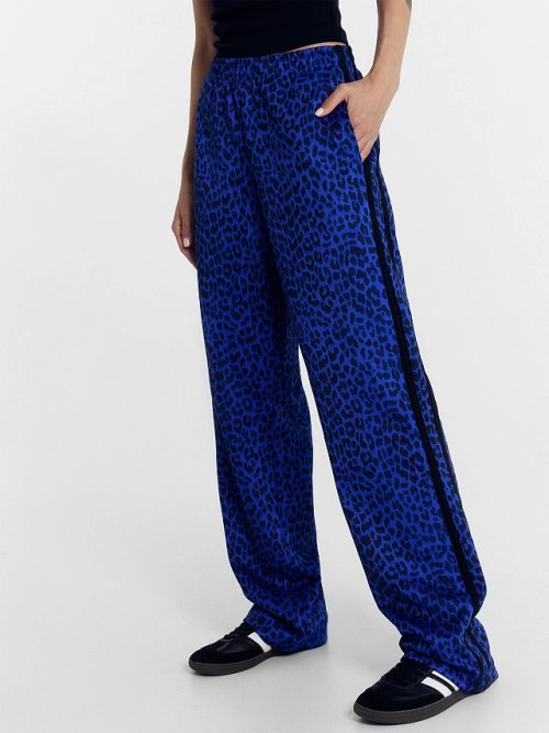 Брюки женские синие с леопардовым принтом, фото 6 из 7