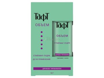 Стайлинг-пудра для волос TAFT Мгновенный объём Сверхсильной фиксации, 10 г Мила