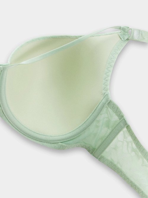 Бюстгальтер женский мятный с кружевом, фото 8 из 24
