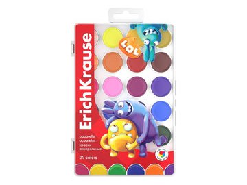 Краски акварельные Erich Krause Jolly Friends 61368 (24 цв)