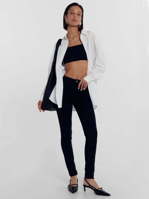 Брюки женские джинсовые jeggins в сером оттенке, фото 3 из 6