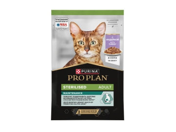 Пауч Purina Pro Plan для стерилизованных кошек с индейкой, 85 г