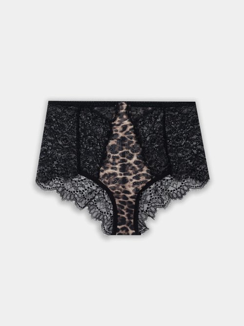 Трусы женские с леопардовым принтом кружевные, фото 8 из 8
