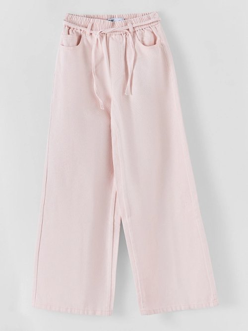 Джинсы женские wide leg розовые, фото 5 из 7