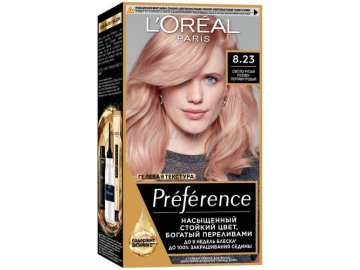 Краска для волос L'OREAL Recital Preference, тон 8.23 Розовое золото Светло-русый розово-перламутровый, 174 мл
